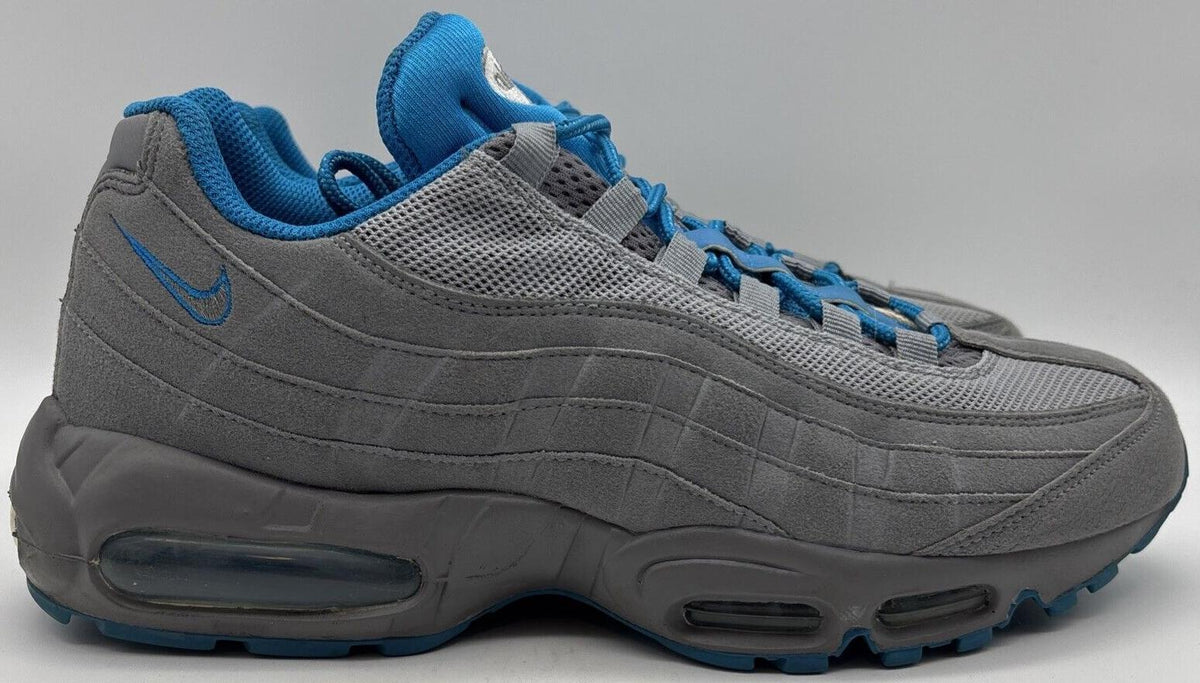 Nike Air Max 95 Men's Low Top Lace Up Sneakers Gray/Blue, 609048-055 SIZE 8