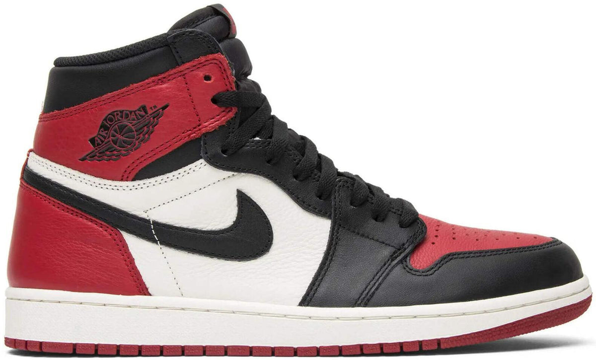 Jordan Air Jordan 1 Retro High OG Bred Toe Leather High Top SIZE 10.5