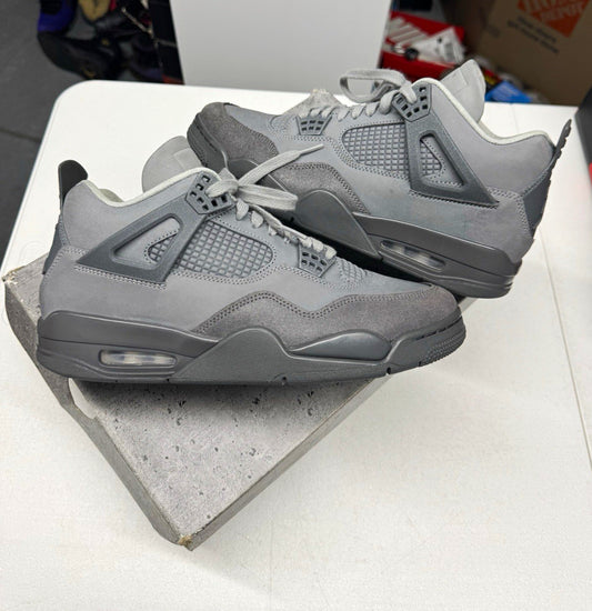 Jordan Air Jordan 4 Retro SE Wet Cement Gray Suede FQ7928-001 SIZE 10.5