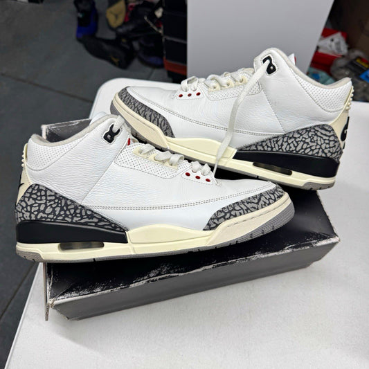 Jordan Air Jordan 3 Retro White Cement Reimagined Mid-Top Leather SIZE 11.5