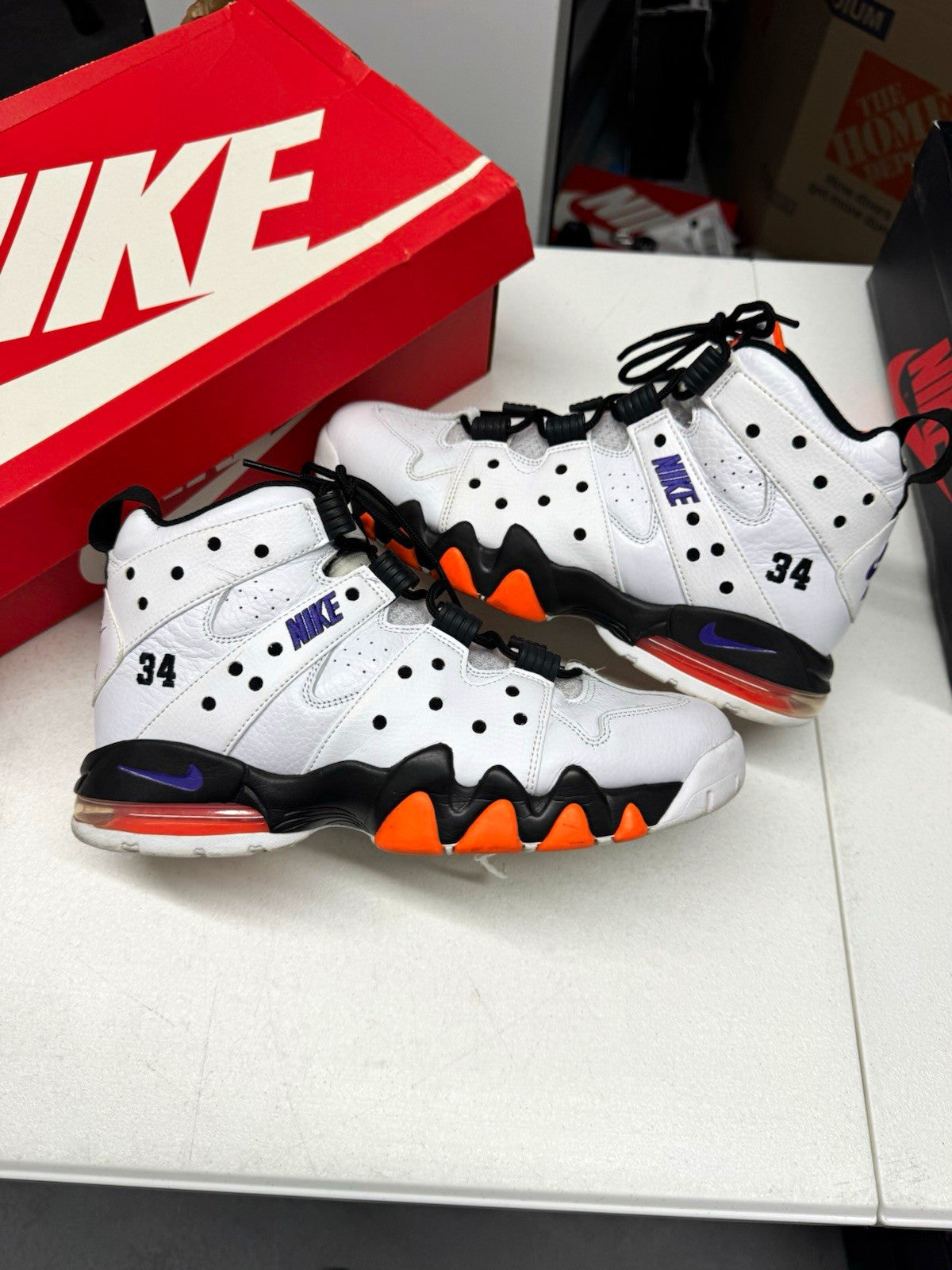 Nike Air Max2 CB '94 Men's Mid Top Basketball Sneakers Black/Purple SIZE 10