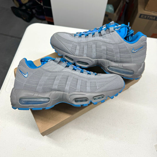 Nike Air Max 95 Men's Low Top Lace Up Sneakers Gray/Blue, 609048-055 SIZE 8