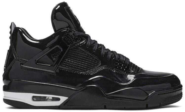 Jordan Air Jordan 4 Retro 11Lab4 Black/White Patent Leather Sneakers SIZE 9.5