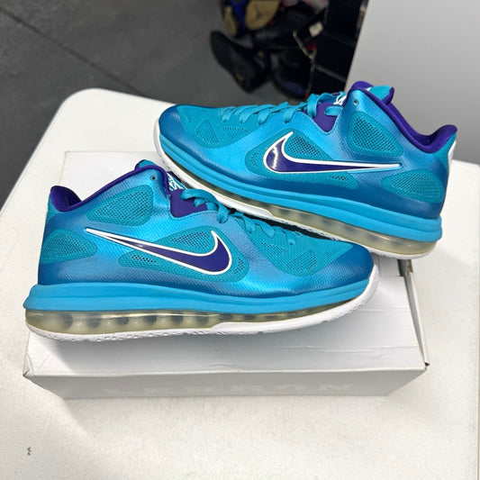 Nike LeBron 9 Low Summit Lake Hornets Men's Sneakers Turquoise/Purple/White