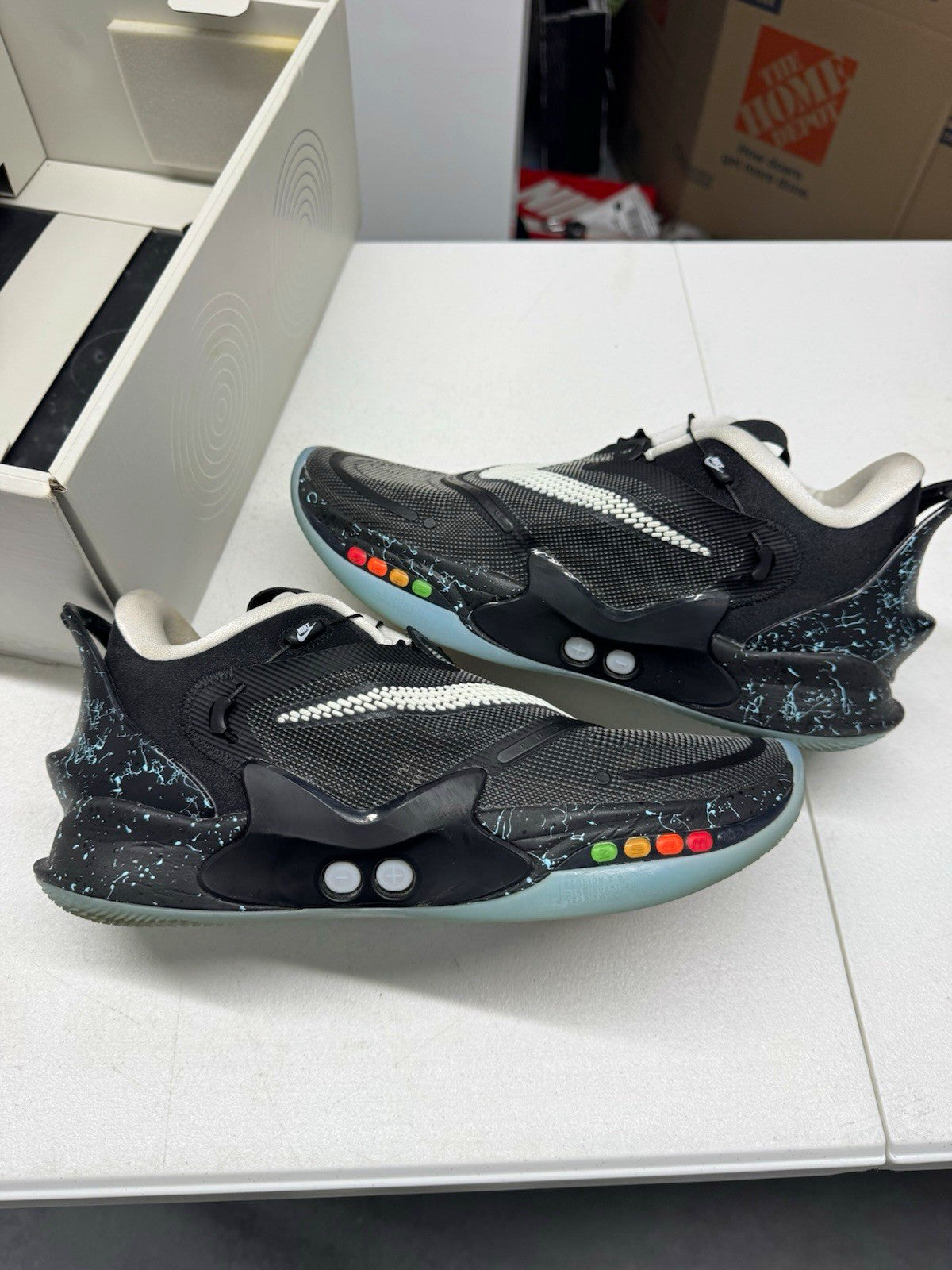 Nike Adapt BB 2.0 Alternate Nike Mag Black/Wolf Grey/Light Aqua SIZE 11.5