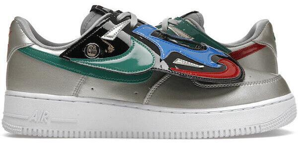 Nike Air Force 1 '07 LV8 Lucha Libre Metallic Silver Multi-Color SIZE 10.5
