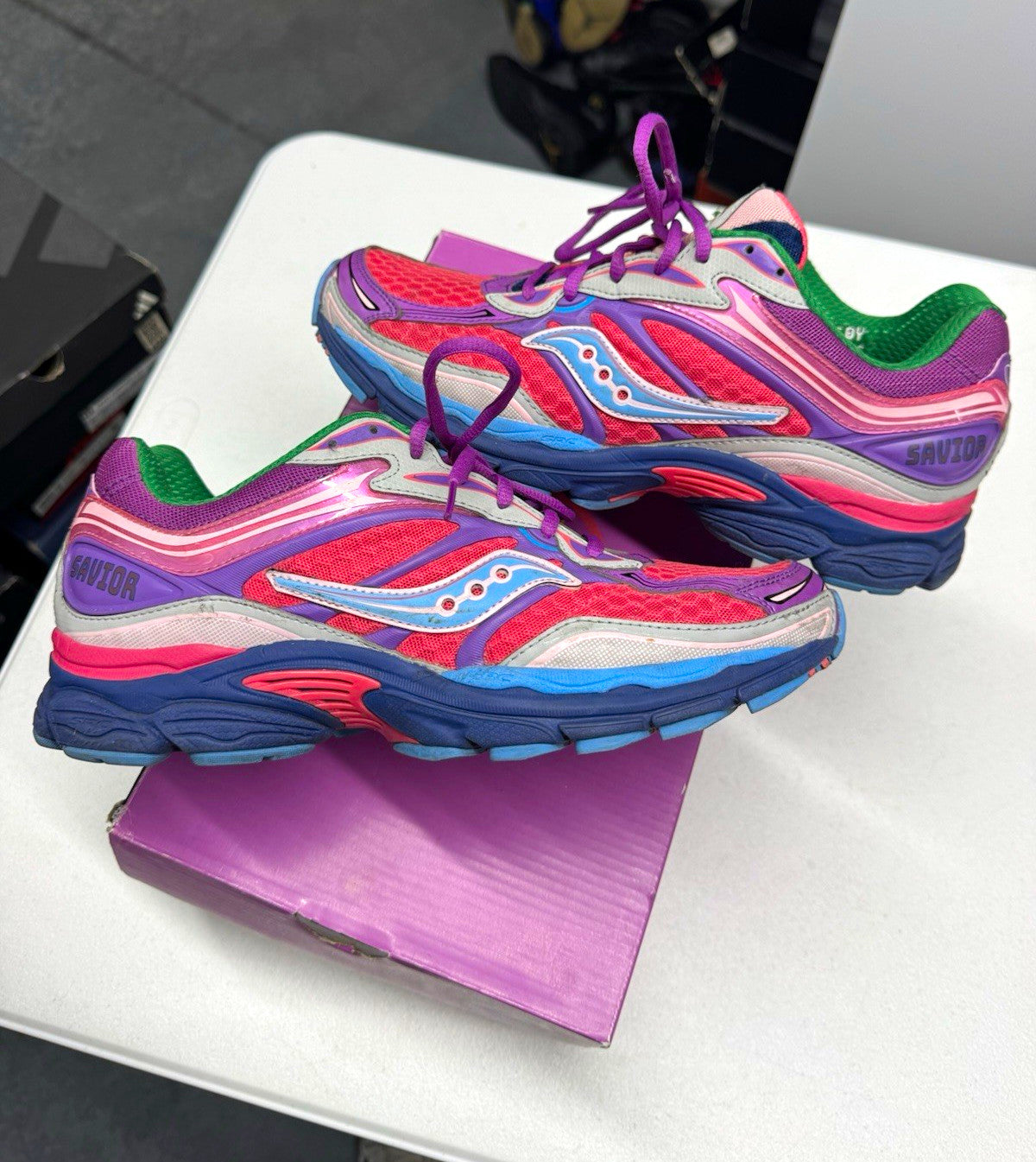 Saucony Jae Tips x ProGrid Omni 9 To Do List Pink/Purple S70864-1 SIZE 9.5
