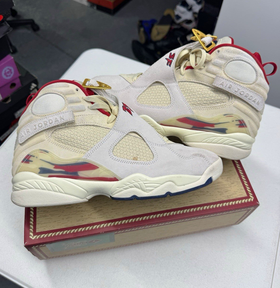 Jordan SoleFly Air Jordan 8 Retro SP Mi Casa Es Su Casa Sail/Fossil SIZE 9.5