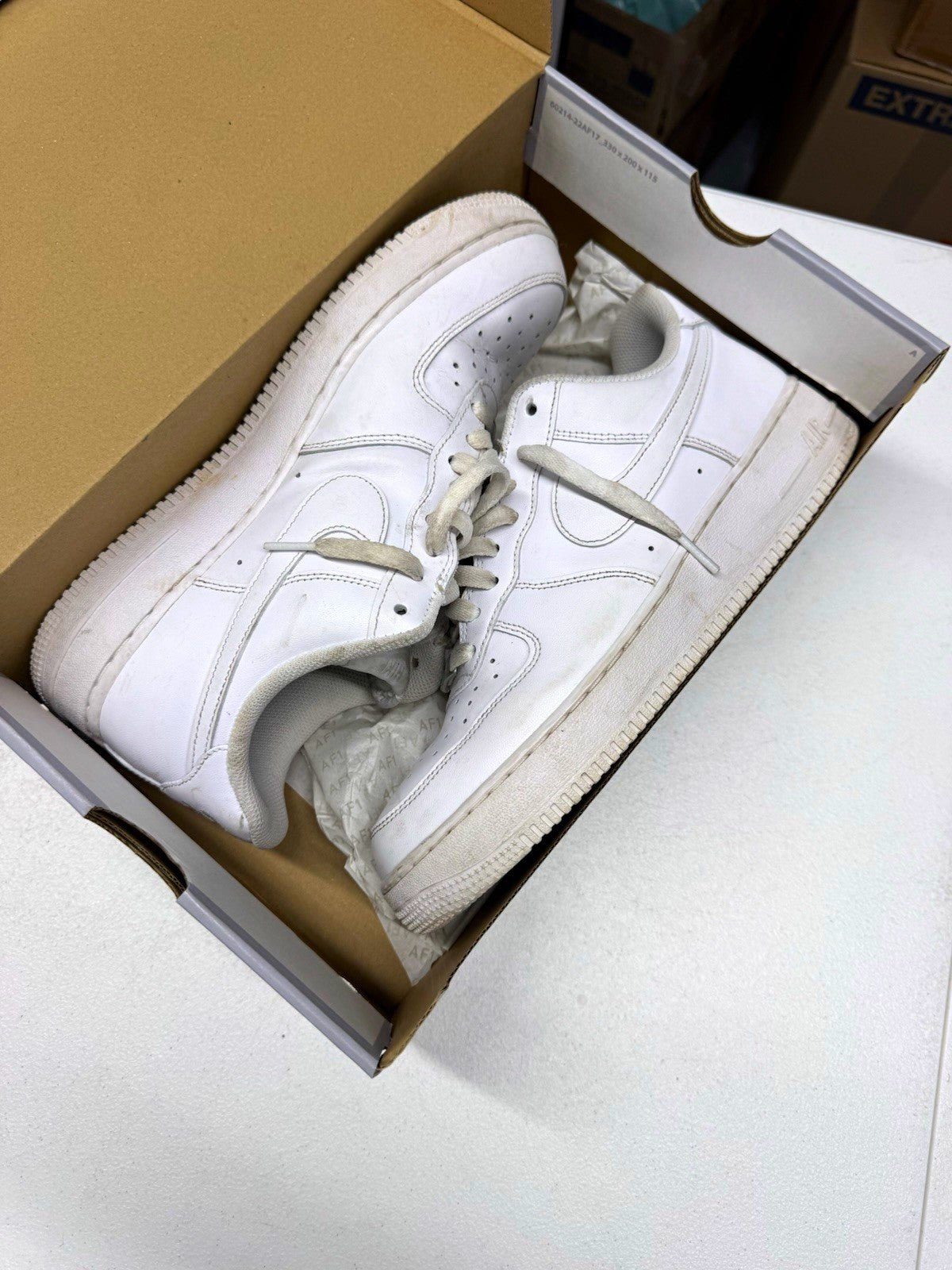 Nike Air Force 1 '07 Low Triple White Men's Sneakers White SIZE 9