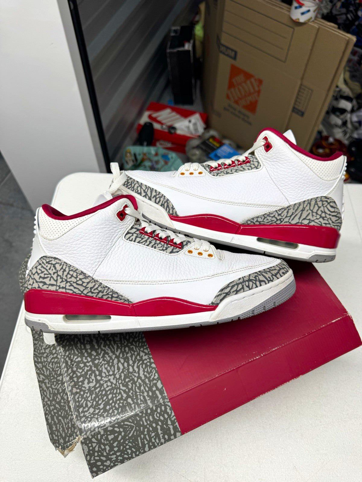 Jordan Air Jordan 3 Retro Cardinal Red Men's Sneakers White Size 12 CT8532-126