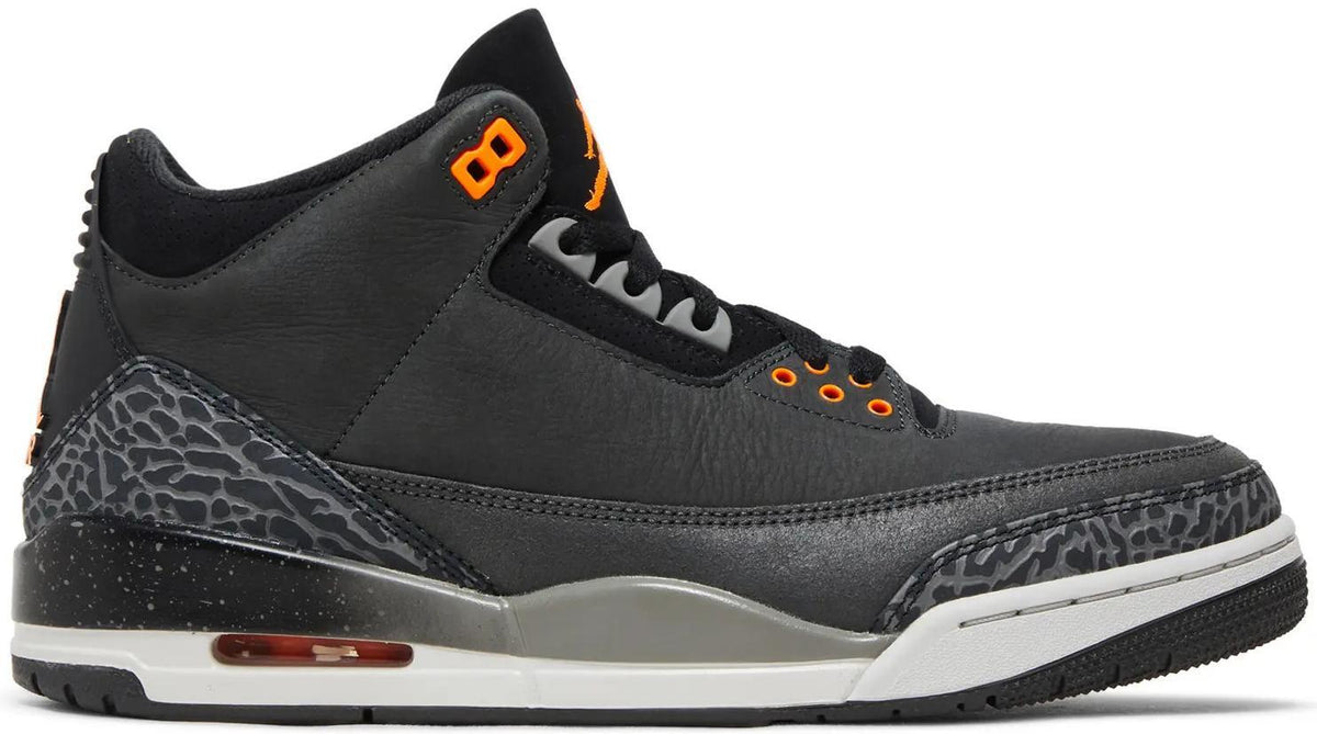 Jordan Air Jordan 3 Retro Fear 2023 Men's Sneakers Gray/Orange SIZE 8.5