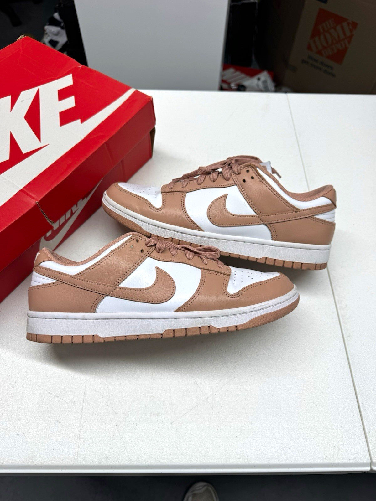 Nike Dunk Low Women’s Rose Whisper White Low Top Lace-Up DD1503-118 SIZE 11W