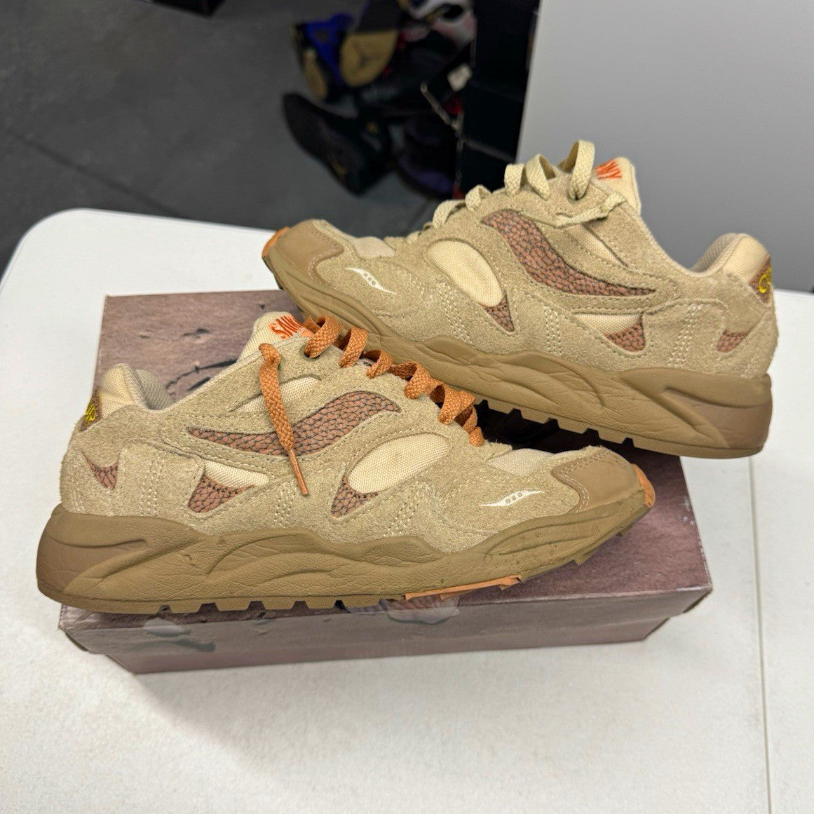 Saucony Colour Plus Companie Grid Shadow 2 Beach Ramble Suede SIZE 8.5